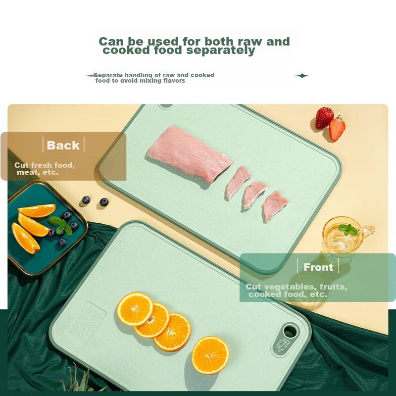 Mold-Resistant Cutting Board, Fruit And Baby Food Board, Double-Sided Chopping Board for Home Use, Sticky Plastic Cutting Block, 40*28*1