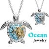 Sea Stylish Turtle Necklace In Silver And Gold Perfect Animal Accessory Couples For