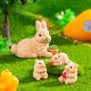 Moss Micro Landscape Decoration Cartoon Cute Rabbit Mouse Resin Crafts Garden Decorative Tabletop Decoration