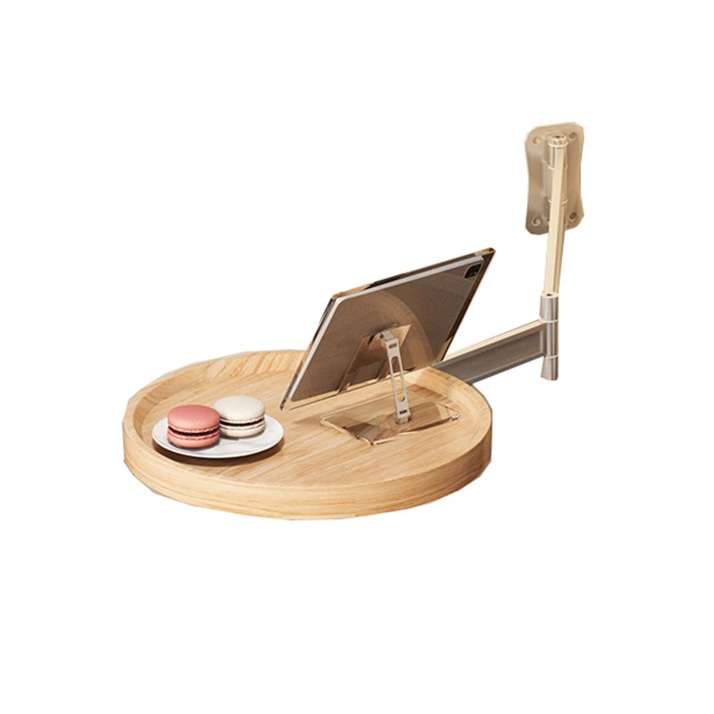 Wall Mounted Foldable Small Tea Round Tables Multi-Purpose Space Saving Bedside Storage Rack Large Load Bearing Flexible