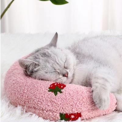 Маленькая подушка для кошек, модная защита для шеи, подушка для глубокого сна, U-образная подушка для щенков, подушка для кошек, подголовник для котенка, подушка для сна для собак