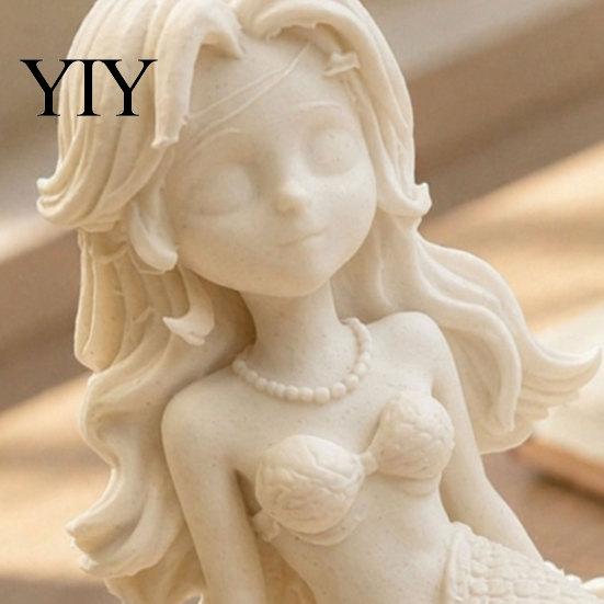 Статуэтка с текстурой рыбьей чешуи, 3D-печатная фигурка русалки, Темный готический стиль, Матовая черная отделка, Подвижные суставы, Дизайн с волнистыми волосами и Широкий