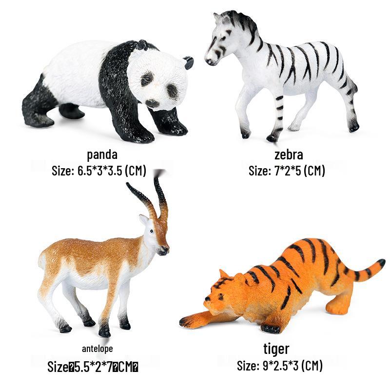 Kids' Wild Animal Model Toys: Leopard, Cheetah, Jaguar, Black Panther, Snow Leopard Figurines.