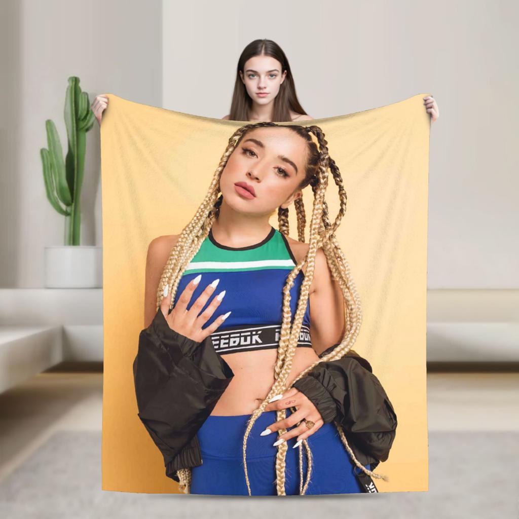 Lolas índigos Spanish Singer Bedding Throws Soft Cozy Graphic Blanket For Home Decor Plane Travel Flannel Bedspread Bed Cover