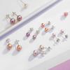 Lady Party Solid Color Simple Fashion Design Pearl Stud Earrings Women Jewelry Korean Earrings