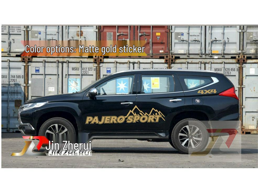 Декали на кузов Mitsubishi Pajero Sport: Гоночные полосы и персонализированные наклейки с цветной полосой