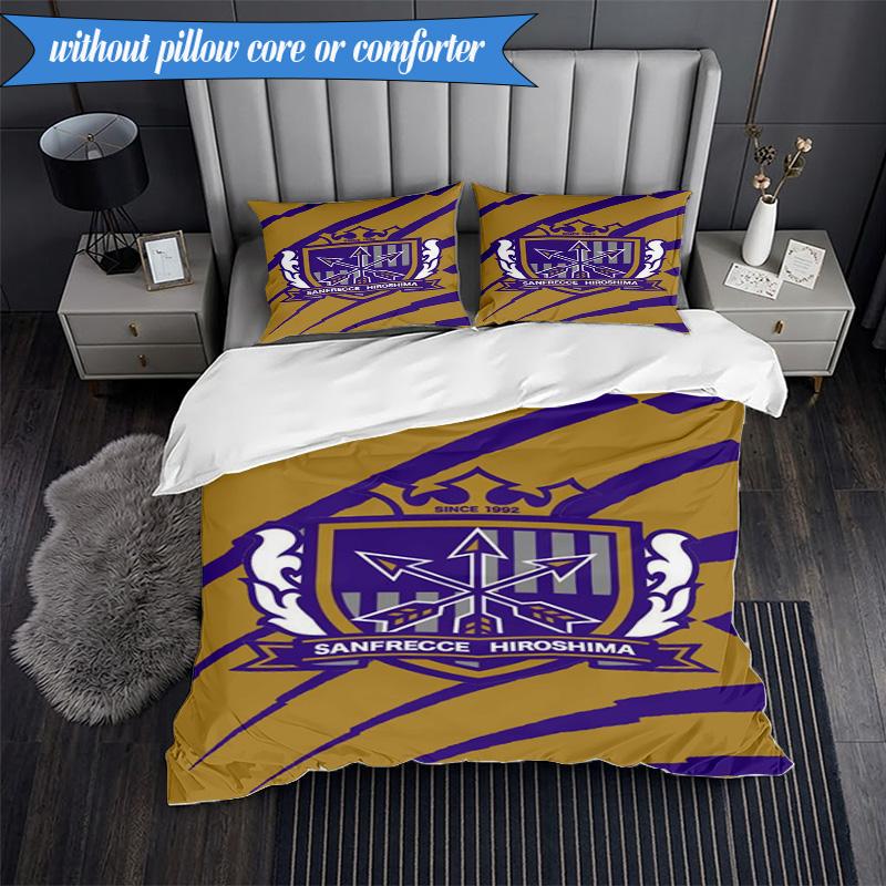 3PCS sanfrecce hiroshima Printed Soft Bedding Set,Including 1pc Duvet Cover And 2pcs Pillowcases Perfect for Bedroom, Dormitory, Fan gift