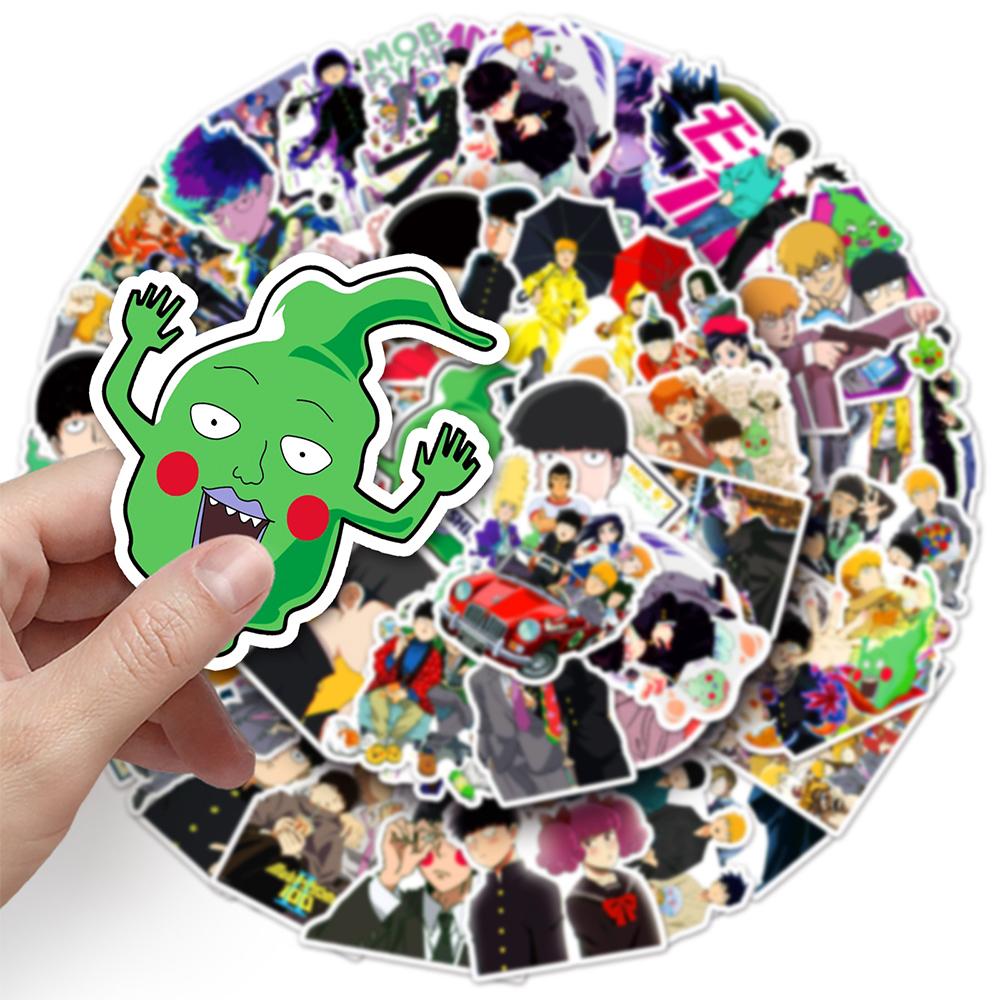 10/30/50 шт. Аниме Mob Psycho 100 Наклейки с граффити Классические наклейки из манги DIY для ноутбука, гитары, холодильника Крутая мультяшная наклейка Mobu Игрушка