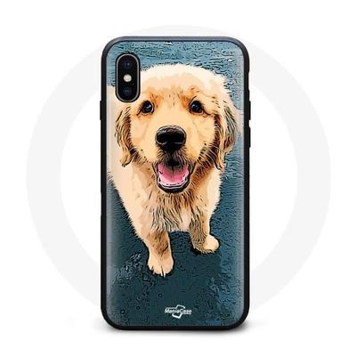 Coque Souple - Mixte - Iphone XS Max - Golden Retriever - Noir