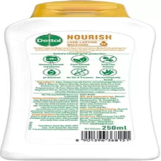 Dettol Body Wash and Shower Gel for Women and Men Nourish 250ml