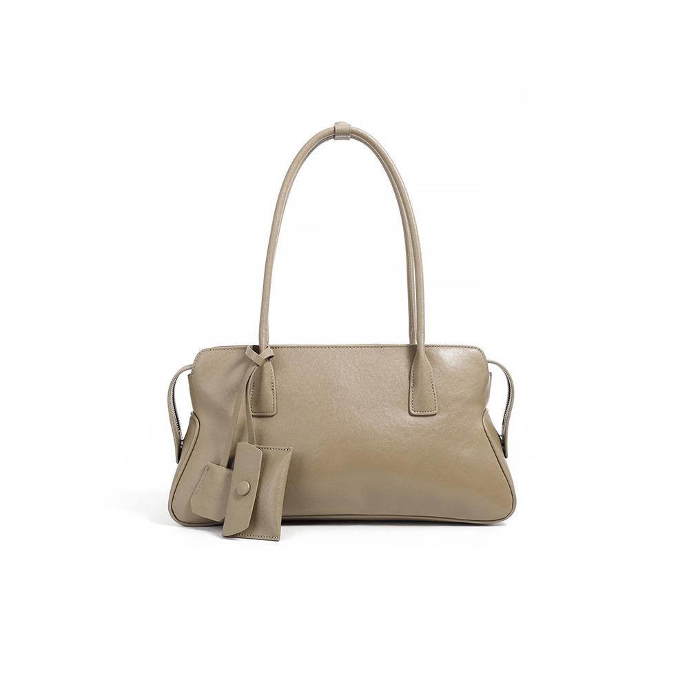 Large Capacity Cowhide Tote Bag, New Underarm Women's Bag, Genuine Leather Portable Pillow Bag.