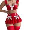 Сексуальный Кружевной Бандо Бикини Кружевное Белье Ночная Рубашка Комплект