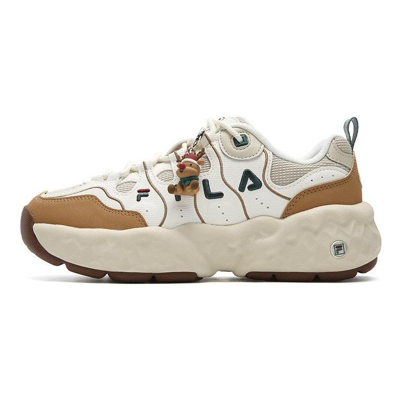 Fila MUFFIN Амортизирующие износостойкие легкие низкие повседневные туфли женские белые коричневые F12W611132FGA