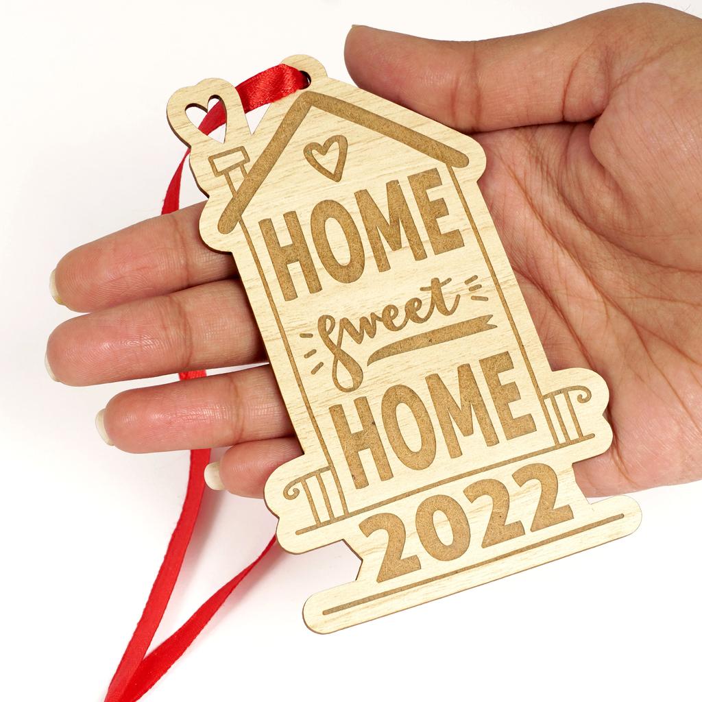 Darling Souvenir MADE WITH LOVE Home Sweet Home Персонализированное деревянное украшение Подарок на новоселье Украшение на рождественскую елку Упаковка