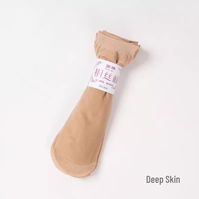 Unisex Mid-Calf Anti-Snag Extra Long Thin Steel Stockings for Spring, Summer, and Autumn