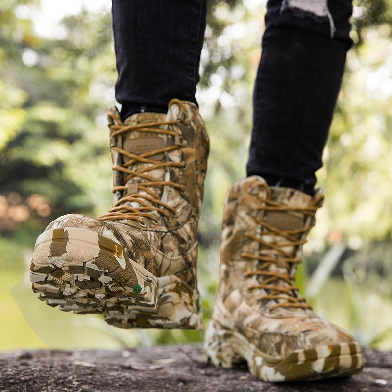Мужские ботинки Desert, мужские повседневные высокие армейские ботинки, большие размеры, камуфляж, хаки, походная обувь для джунглей