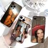 Чехол для телефона K-Kendall J-Jenner для iPhone 17,16,15,14,13,12,11 Plus,Pro Max,XS, Мягкий черный чехол
