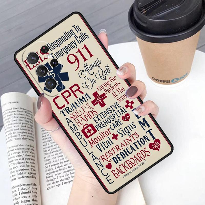 Чехол для телефона EMT EMS Скорая помощь Для Samsung Galaxy S24 S25 Ultra S21 S22 Ultra S10E Note 10 Plus Note 20 FE S23