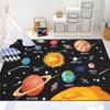 Space Rug - Space Rug for Boys Room Cartoon Solar System Carpet Educational Learning Carpet for Playroom Planet Themed Mat