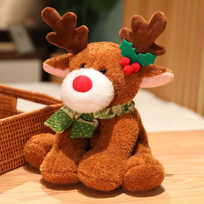 Creative Christmas Moose Doll Super Soft Six-color Deer Plush Toy Holiday Decoration Christmas Gift for Boys and Girls