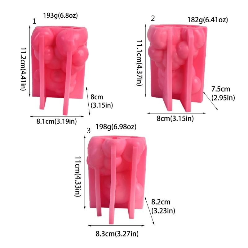 Формы медведя, силиконовая форма, восковая форма для свечей ручной работы, прочные формы для эпоксидной смолы, формы для ароматерапии/ароматов, формы для литья
