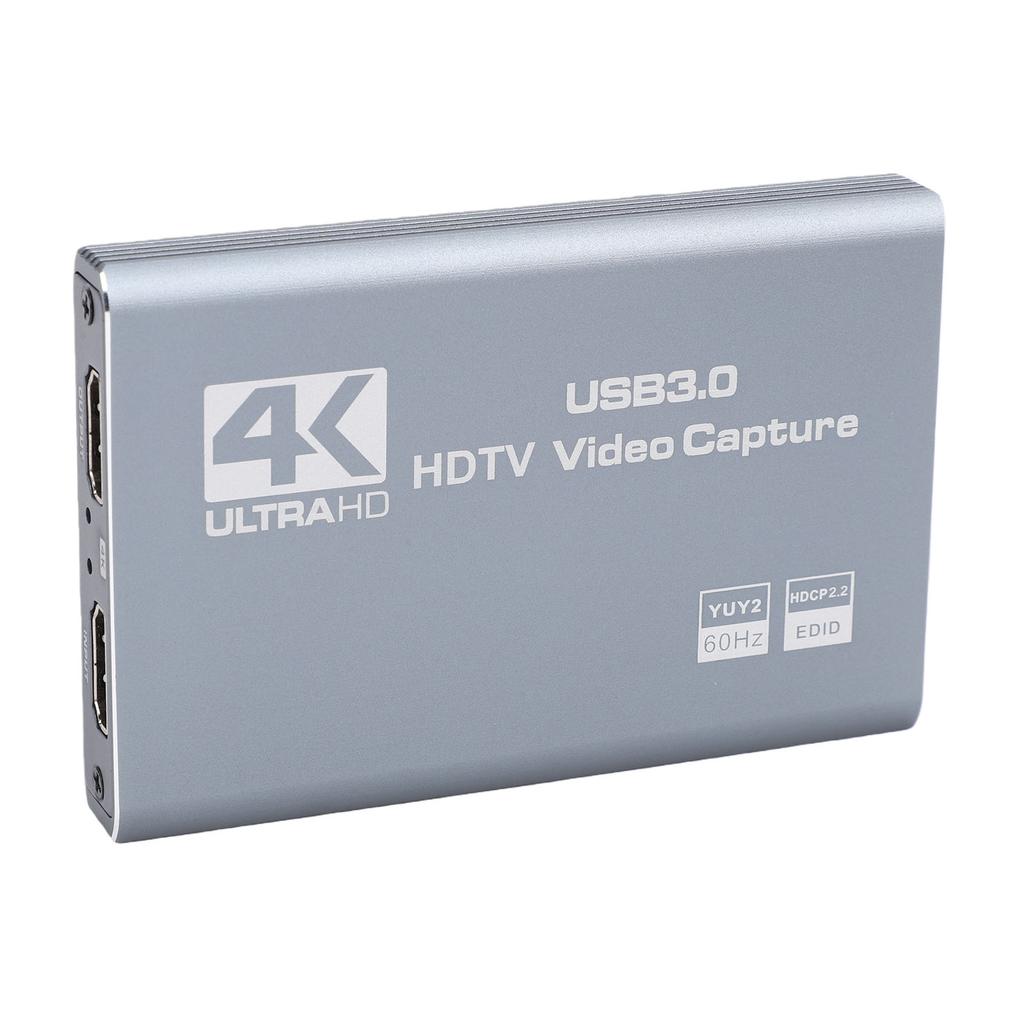 Карта захвата видео 4K HD Мультимедийный интерфейс USB 3.0 60 кадров в секунду Игровое прямая трансляция Plug and Play Низкая задержка Запись для