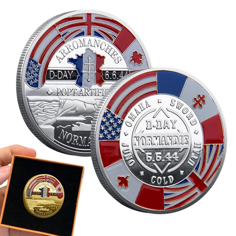 Юбилейный вызов Монета День Д 80-я годовщина Нормандия Украшения к 80-й годовщине Второй мировой войны Часть истории
