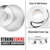 Rhinotuning 4.88" Push-Thru Wheel Center Caps, Chrome Silver, for Truck Wheel Rims and Trailers, 4 Pieces