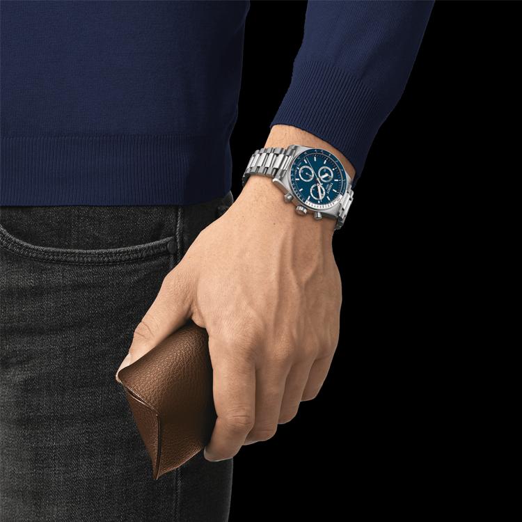 Tissot Кварцевый механизм PR516 Водонепроницаемость 100 м Мужские часы Часы 40 мм Синий циферблат Корпус из нержавеющей стали T149.417.11.041.00