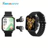 Rainbuvvy N22 TWS наушники спортивные часы 1.96 дюймов IPS 320x386 BT5.0 IP67 Life водонепроницаемый смарт-браслет Android смарт-часы поддержка нескольких языков