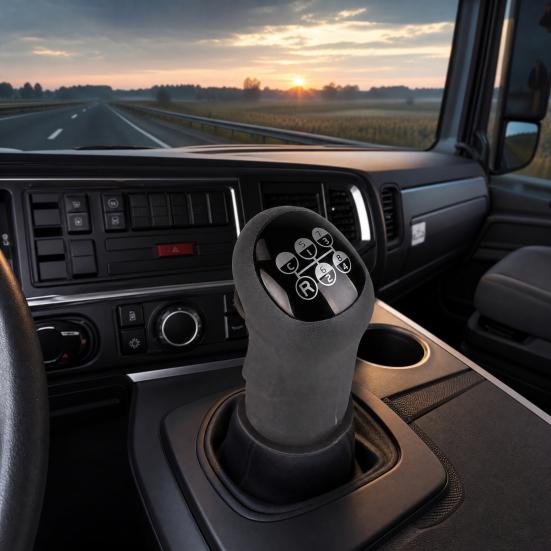 Yousheng Gear Shift Knob for Volvo Heavy Trucks, Non-Slip Rubber Grip, 8-Speed C/R Gear Mark, Manual Transmission Shifter Handle, Replacement Black
