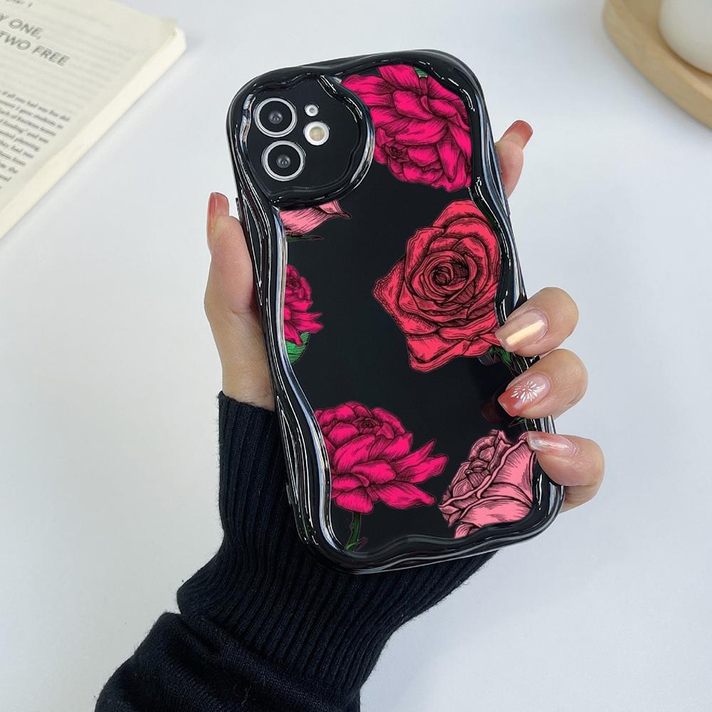 Чехлы для телефонов LZ16 flower Clear Soft Wave для Samsung S24 S23 Ultra S20 FE A54 A14 A52s A51 S10 Huawei Honor 90 Защитная задняя крышка