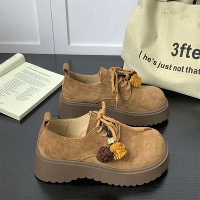 Новый продукт горячая распродажа осень новый ретро универсальные утолщенная подошва увеличивающие рост одинарные туфли повседневная обувь 6005