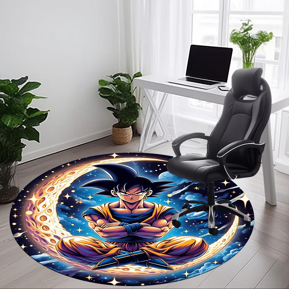 1pc Dragon Ball Office Round Area Rug, Under Office Chairs Bedroom Living Room Home Decor a0926193