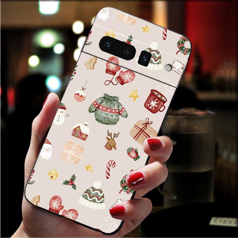 Чехол для телефона Google Pixel 10 9 Pro XL 10 9A 8 7 6 Pro Pixel 8A 7A 6A Pixel 8 7 6 5 Рождественская кошачья елка