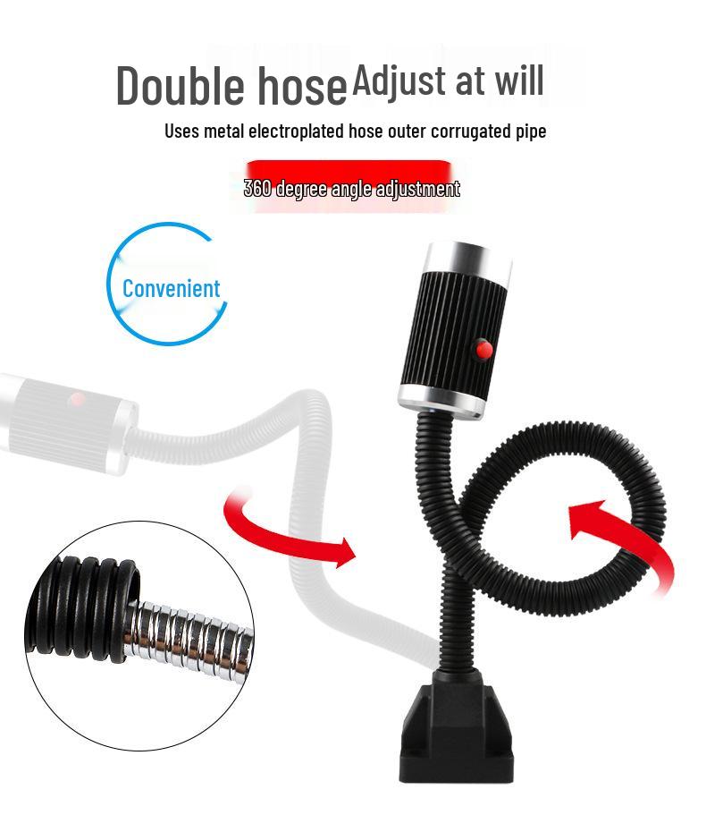 Девять Магнитных Светильников для Станков на Гусиной Шее - 3Вт/6Вт/9Вт, 24В/220В, Мощное Магнитное Основание, Длинный Кронштейн