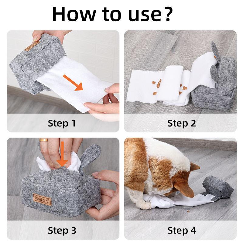 Luxury Modern Cute Training Snuffle Dog & Cat Chew Toy with Eco-Friendly Packaging for Interactive Slow Feeding & Movement Play
