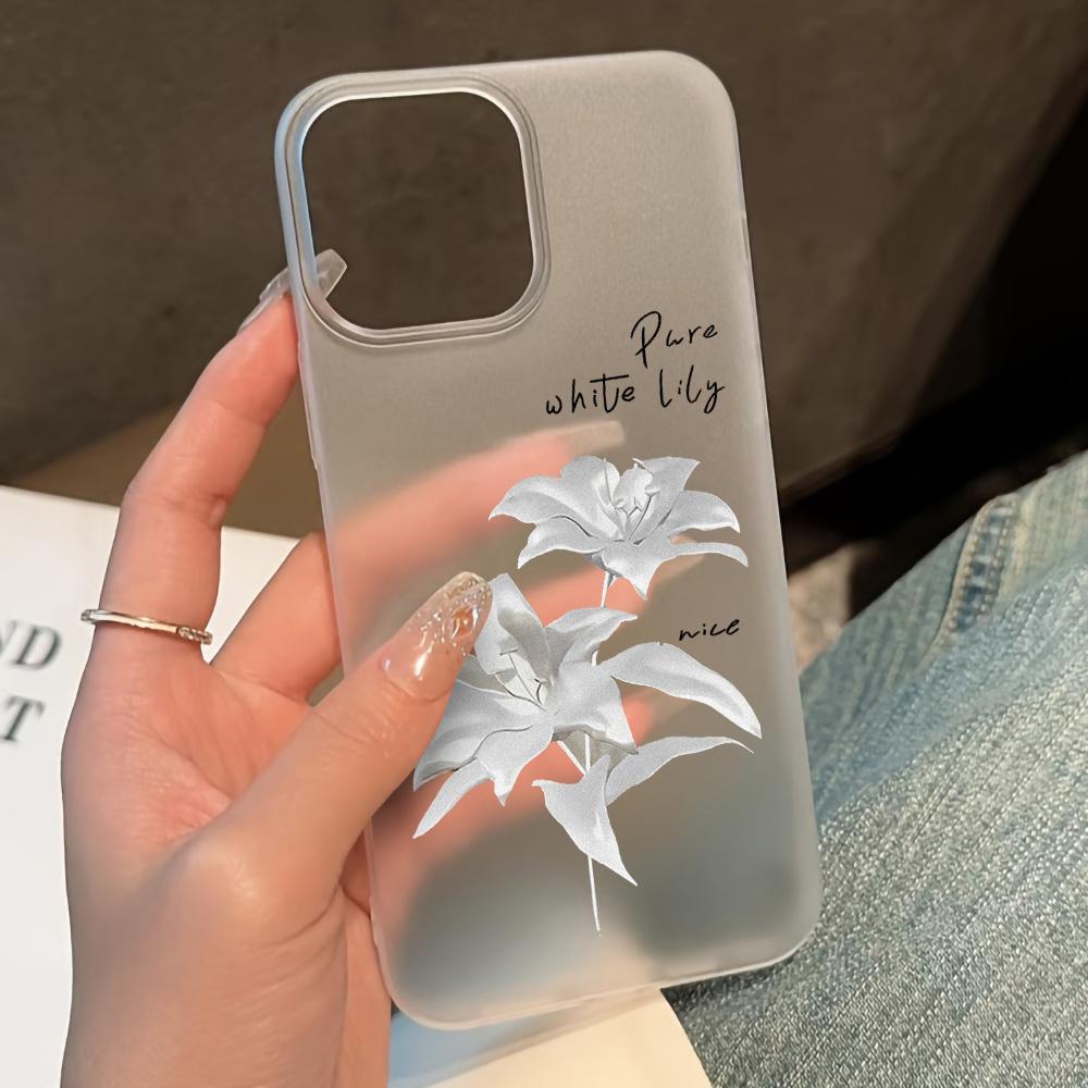 Чехлы для мобильных телефонов iPhone 11 13 15 Pro Max 12 14 Pro Max Чехол для iPhone 16 15 Plus 13 Pro 12 Матовая текстура с рисунком в виде мультяшных цветов