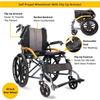 Portable And Foldable Self Propel Lightweight Wheelchair Travel Push Chair