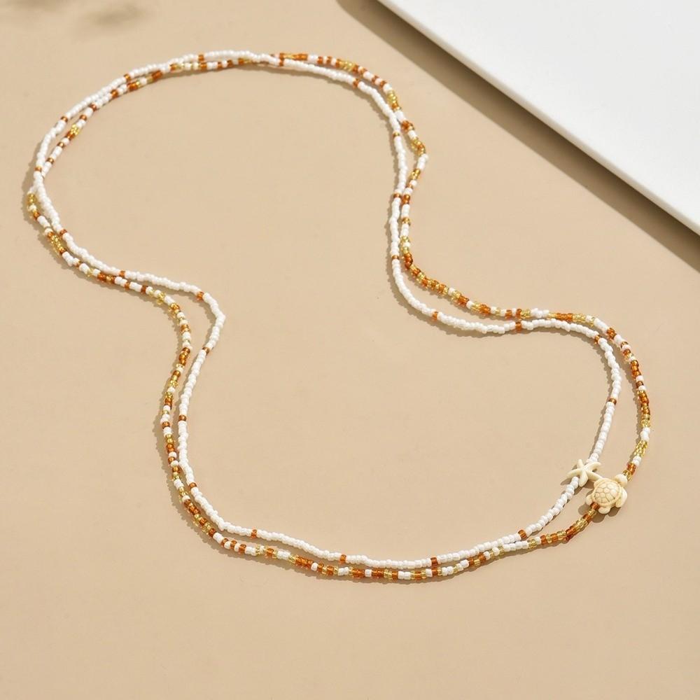 2 Pcs/ Set Bohemian Style Bead Waist Chain Starfish Body Chain Jewelry Bikini Belly Chain Women