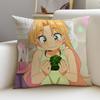 Sweet CCute Ruri RocksS Cushion Cover Breathable and skinfriendly linen pillowcase square removable and washable cushion