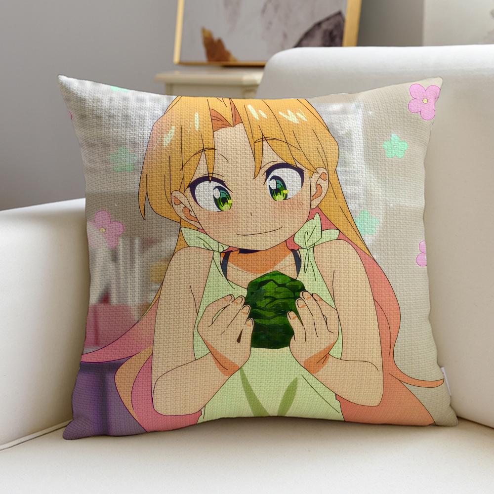 Sweet CCute Ruri RocksS Cushion Cover Breathable and skinfriendly linen pillowcase square removable and washable cushion