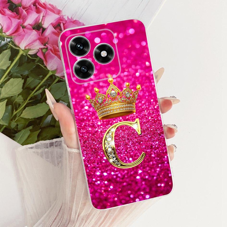 For Honor X5c Case Luxury Crown Letters Soft Slim Silicone Phone Cover For Honor X5 X5c Plus Fundas NLA-LX1 HonorX5c Plus Bumper