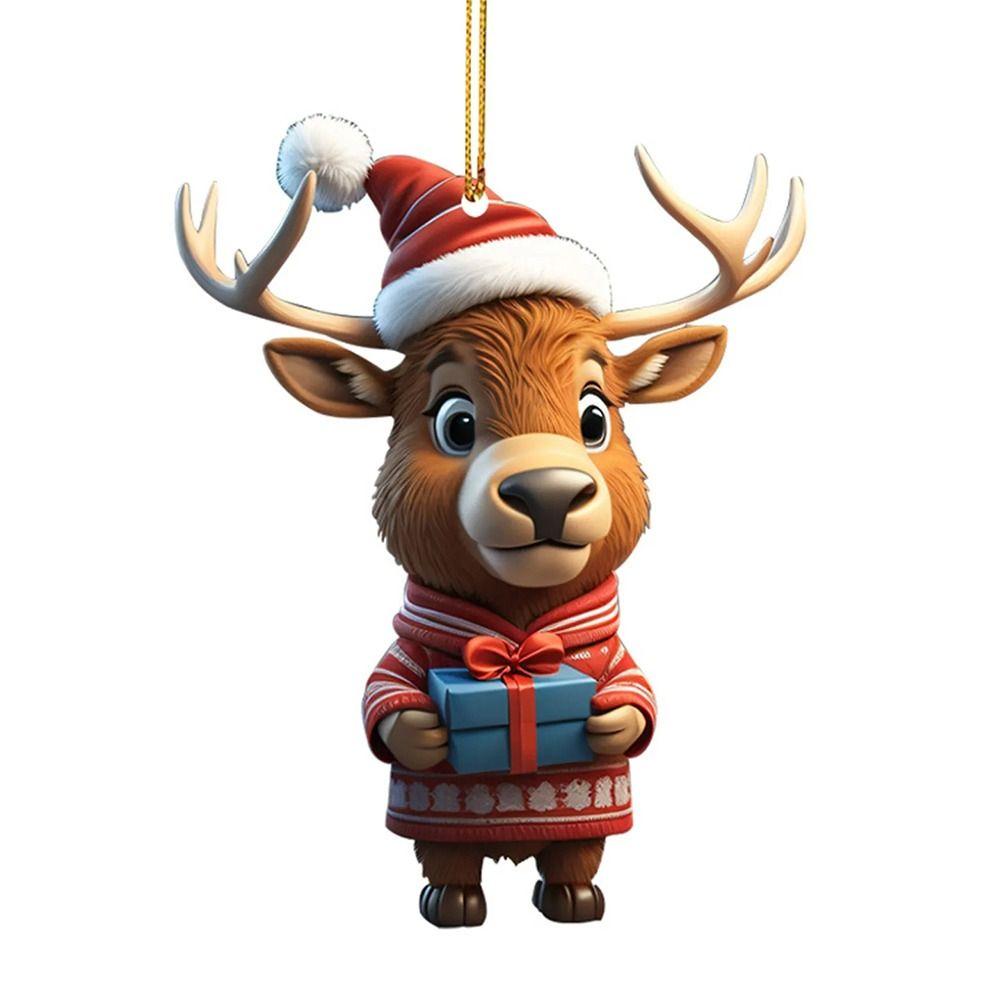 Разноцветные рождественские украшения Акриловые елочные украшения Креативные подвесные подвески