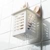 Сохраняйте порядок, белый цвет, полезный, без сверления, многофункциональный дизайн слива, корзина для хранения столовых приборов, держатель для столовых приборов