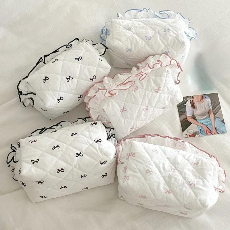 1 шт. креативный дизайн бант пенал для девочки милый корейский бант с рюшами сумка для ручек большой емкости мягкая канцелярская сумка для хранения