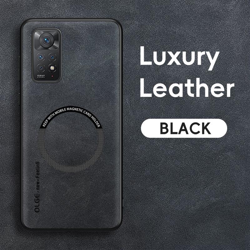 Magnetic Retro Leather Soft Case For Xiaomi Redmi Note 11S 11 Pro 4G 5G Global Version Wireless Charging Phone Case Cover