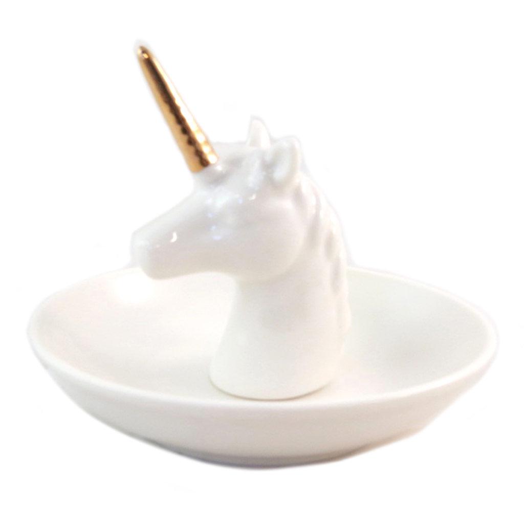 Les Trésors De Lily [P9516] - Держатель для кольца «Единорог», золото цвета слоновой кости - 10x8 см