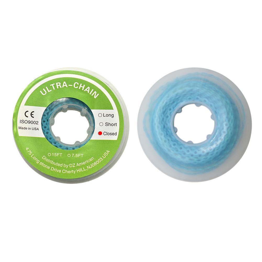 Стоматологическая ортодонтическая эластичная силовая цепь, резиновая сверхвысокопрочная силовая цепь, катушка с замкнутым расстоянием 4,75 м