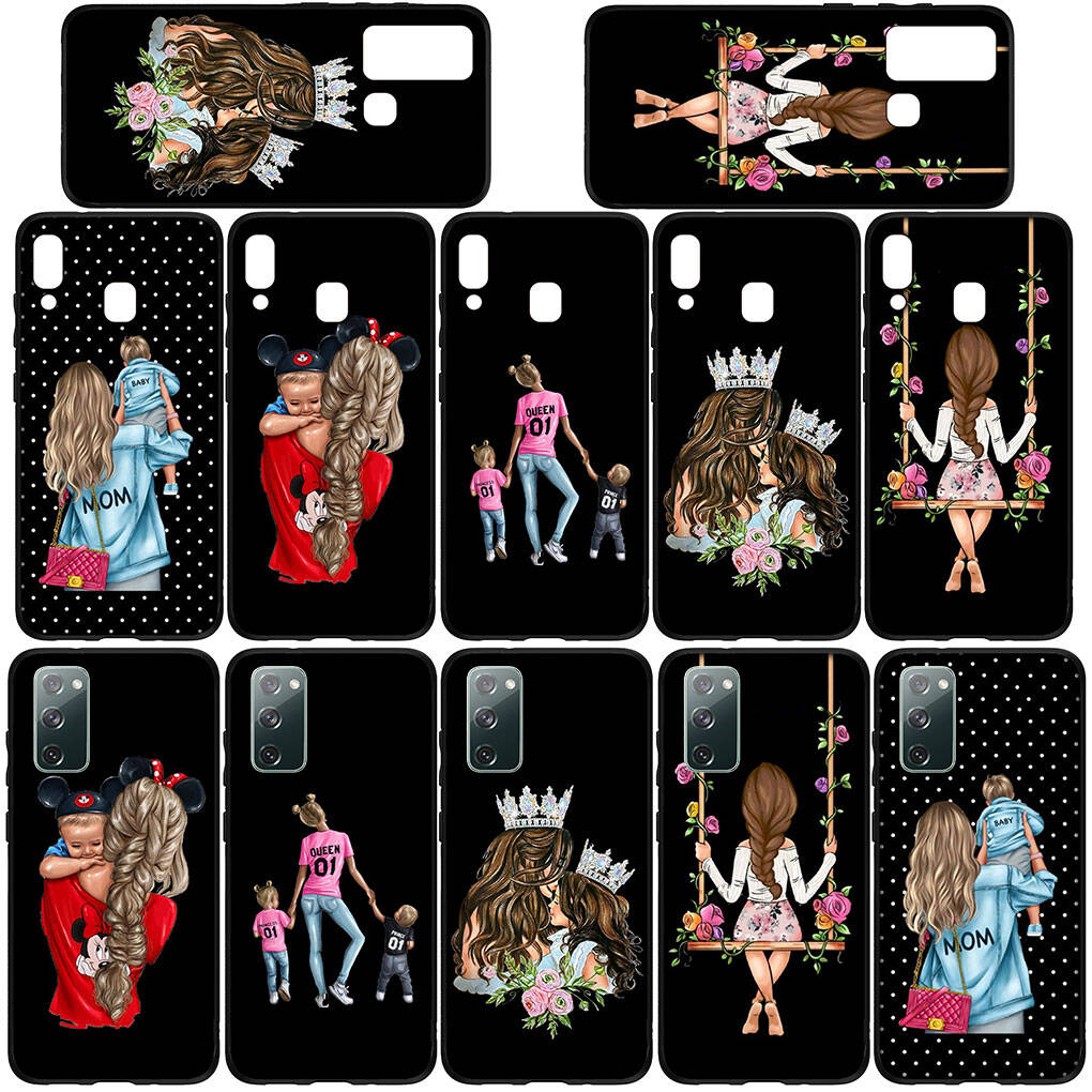 Чехол для iPhone 17 16 15 Xiaomi Poco Redmi Note 14 13 12 11 Pro Max Samsung Galaxy S25 S24 S23 OPPO Huawei Девочка Мама Семья Мальчик Женщина Чехол для телефона